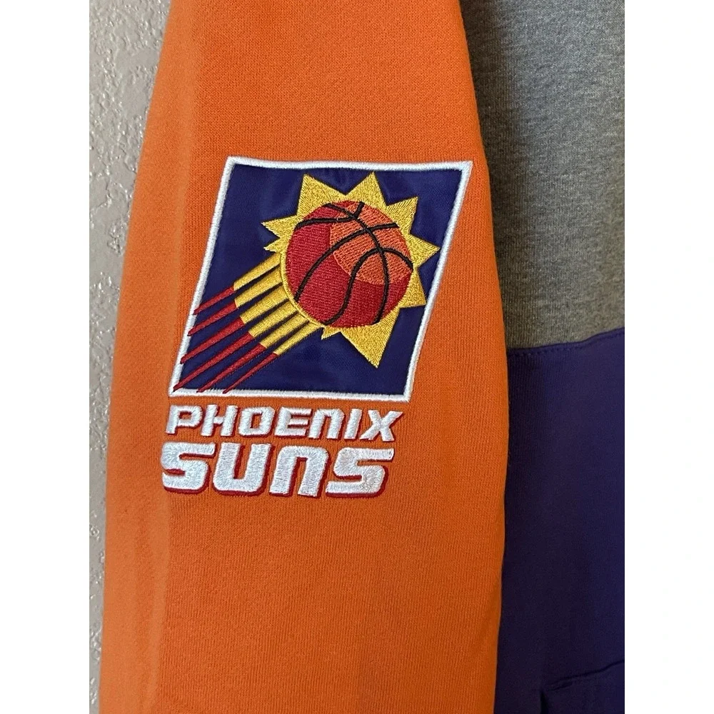 Men's 3XL NWT Phoenix Suns Mitchell & Ness Colorblock Fleece Pullover‎ Hoodie